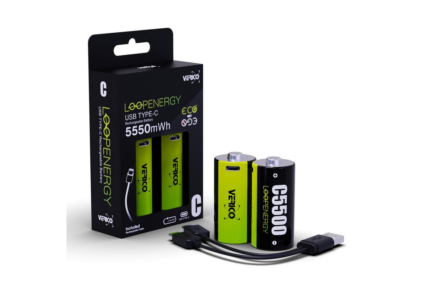 Verico VERICO Li-Ion-Akku Loop Energy C Baby Akku 3.700 Akku Verico VERICO Li-Ion-Akku Loop Energy C Baby Akku 3.700 Akku von Verico