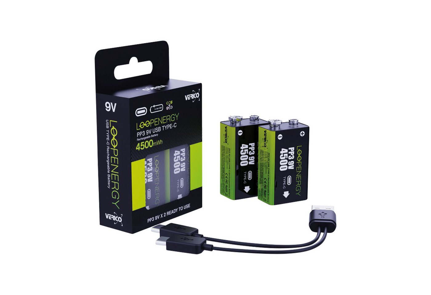 Verico VERICO Li-Ion-Akku LoopEnergy 9 V-Blockakku Akku Verico VERICO Li-Ion-Akku LoopEnergy 9 V-Blockakku Akku von Verico