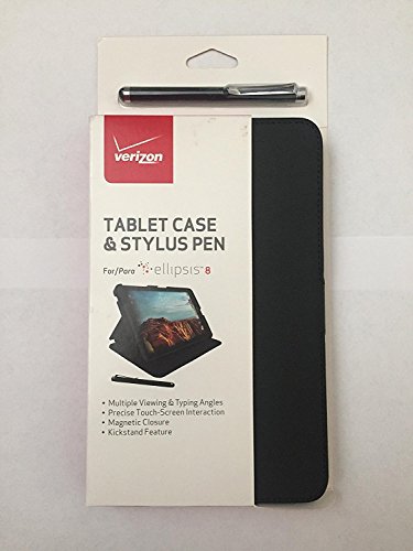 Verizon Ellipsis 8 Android Tablet Case und Eingabestift – Schwarz – in Einzelhandelsverpackung von Verizon