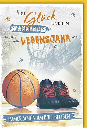 Verlag Dominique Geburtstagskarte Männer Basketball - mit Umschlag von Verlag Dominique