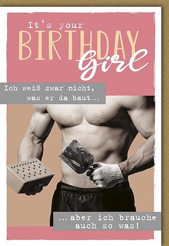 Verlag Dominique Geburtstagskarte für Frauen It's your Birthday Girl Ziegel - mit Umschlag von Verlag Dominique