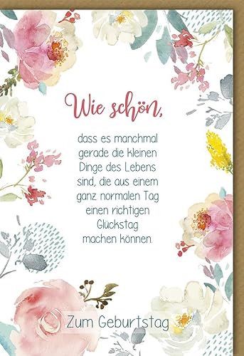 Verlag Dominique Geburtstagskarte liebevoller Spruch Die kleinen Dinge - mit Umschlag von Verlag Dominique