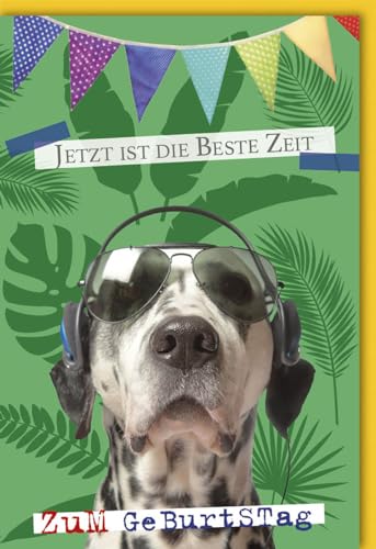 Verlag Dominique Geburtstagskarte lustig Dalmatiner mit Brille - mit Umschlag von Verlag Dominique