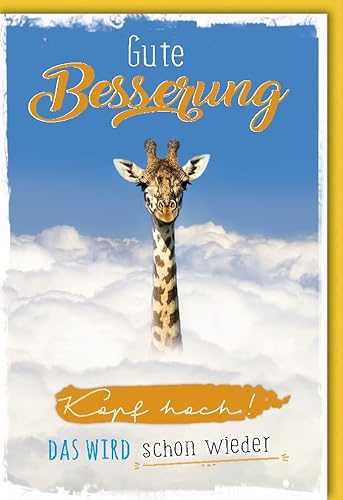 Verlag Dominique Genesungskarte - Giraffe Kopf hoch - mit Umschlag von Verlag Dominique