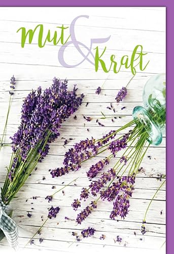 Verlag Dominique Genesunskarte - Lavendel Mut & Kraft - mit Umschlag von Verlag Dominique