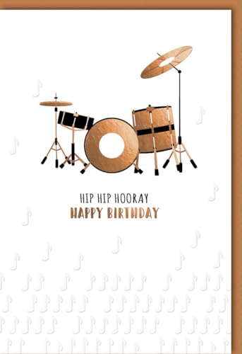 Verlag Dominique Glückwunschkarte Geburtstag Hobby Schlagzeug - mit Umschlag von Verlag Dominique