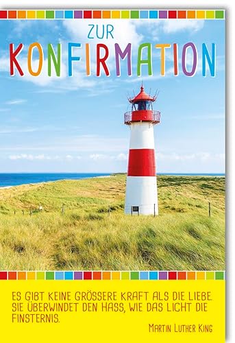 Verlag Dominique Glückwunschkarte Konfirmation Leuchtturm Meer - mit Umschlag von Verlag Dominique