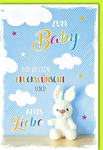 Verlag Dominique Glückwunschkarte zur Geburt Die besten Glückwünsche Hase - mit Umschlag von Verlag Dominique