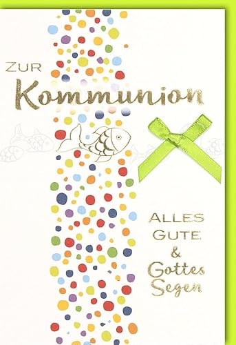 Verlag Dominique Grußkarte Glückwunsch Kommunion Spruch Alles Gute und Gottes Segen - mit Umschlag von Verlag Dominique