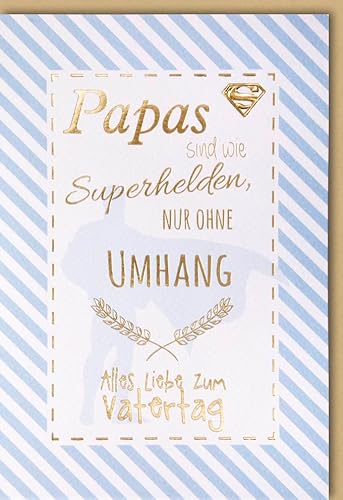 Verlag Dominique Grußkarte Vatertag Vatertagskarte Papas sind wie Superhelden, nur ohne Umhang - mit Umschlag von Verlag Dominique