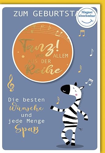 Verlag Dominique Karte Geburtstag Spruch Tanz vor allem aus der Reihe - mit Umschlag von Verlag Dominique