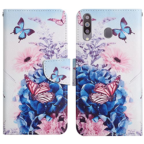 Verpotex Kompatibel mit Samsung Galaxy A20S Hülle, Handyhülle Samsung A20S Hülle Premium Lederhülle Leder Klappbar Case Tasche Magnet Kartenfach Klapphülle Schutzhülle Samsung A20S (Schmetterling 1) von Verpotex