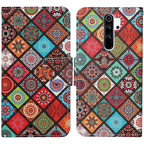 Verpotex Kompatibel mit Xiaomi Redmi Note 8 Pro Hülle, Handyhülle Lederhülle Leder Klappbar Flip Case Tasche Magnet Wallet Kartenfach Klapphülle Schutzhülle Hülle Xiaomi Redmi Note 8 Pro (Ethnisch) von Verpotex