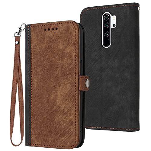 Verpotex Kompatibel mit Xiaomi Redmi Note 8 Pro Hülle, Premium Leder PU Handyhülle Flip Wallet Case Tasche mit [Kartenfach] [Stand Funktion] Magnetverschluss Schutzhülle für Xiaomi Note 8 Pro (Braun) von Verpotex