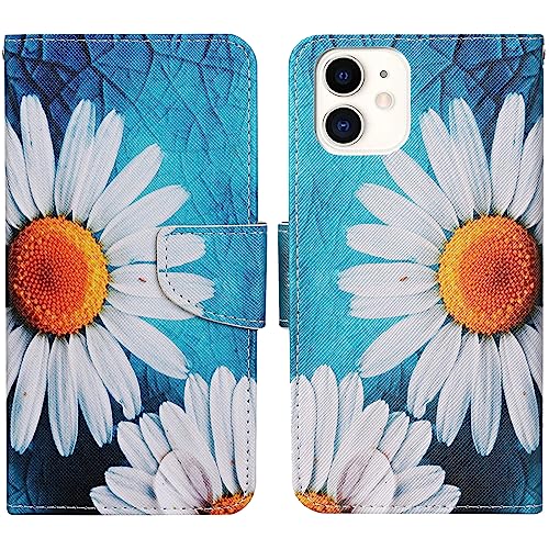 Verpotex Kompatibel mit iPhone 11 Hülle, Premium Handyhülle Lederhülle Leder Klappbar Flip Tasche Magnet Wallet Kartenfach Klapphülle Schutzhülle Hülle Holster iPhone 11 (6,1 Zoll) (Blume 1) von Verpotex