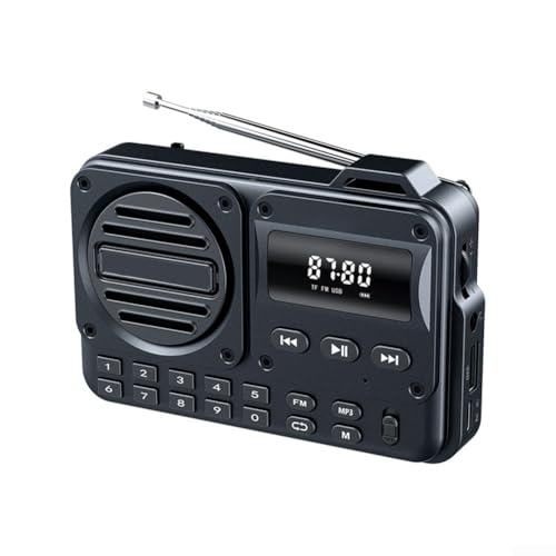 Tragbares, kabelloses AM/FM-Radio mit 1200 mAh wiederaufladbarem Akku, 5-W-Lautsprecher und besten, sowohl AM- als auch FM-Bänder für vielfältiges Hören, Typ-C-Ladeanschluss Tragbares, kabelloses AM/FM-Radio mit 1200 mAh wiederaufladbarem Akku, 5-W-Lautsprecher und besten, sowohl AM- als auch FM-Bänder für vielfältiges Hören, Typ-C-Ladeanschluss von VersaGenius