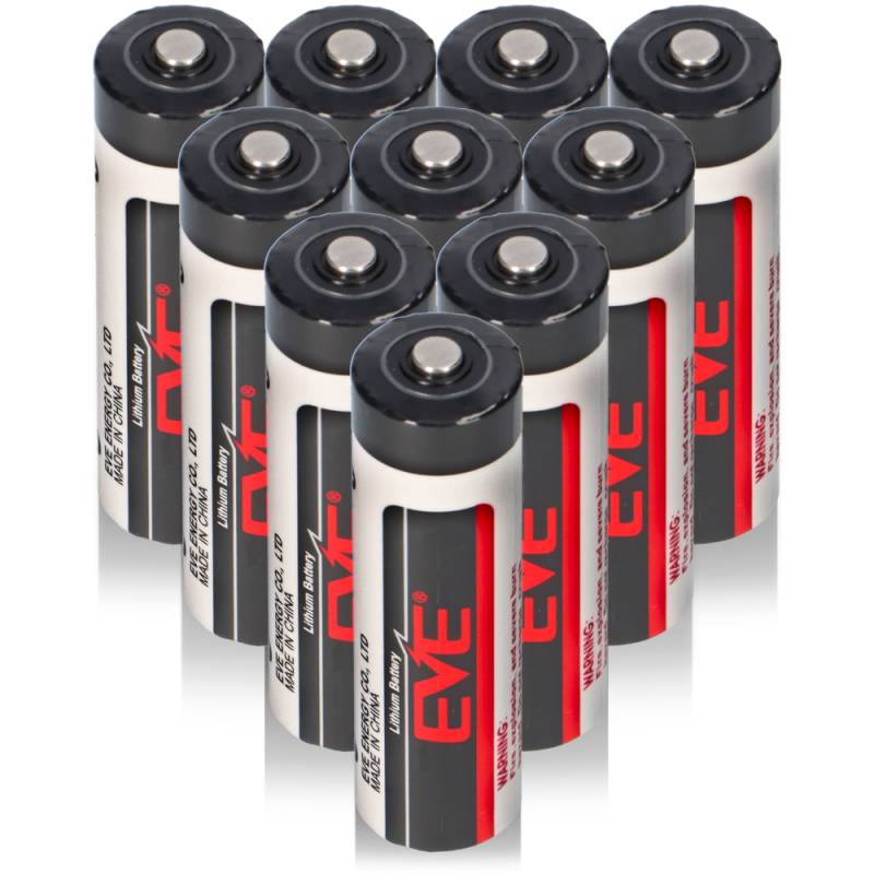 10x EVE ER14505 AA Lithium-Thionylchlorid 3,6V 2400mAh Batterie von EVE