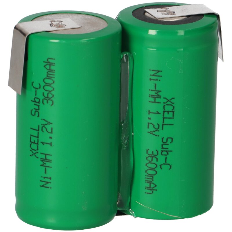 2er Reihe Akku Sub-C 3600 mAh 2,4V NiMh mit Lötfahne 2er Reihe Akku Sub-C 3600 mAh 2,4V NiMh mit Lötfahne von Verschiedene