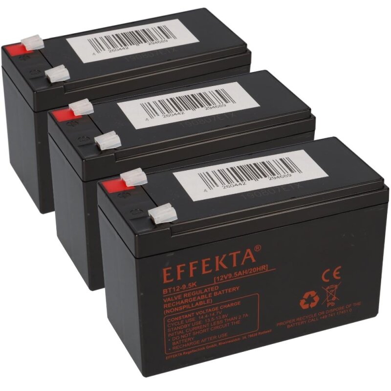 36V 3x 12V 9,5Ah Blei Akku für Dreirad, Scooter, Elektroroller 36V 3x 12V 9,5Ah Blei Akku für Dreirad, Scooter, Elektroroller von Verschiedene