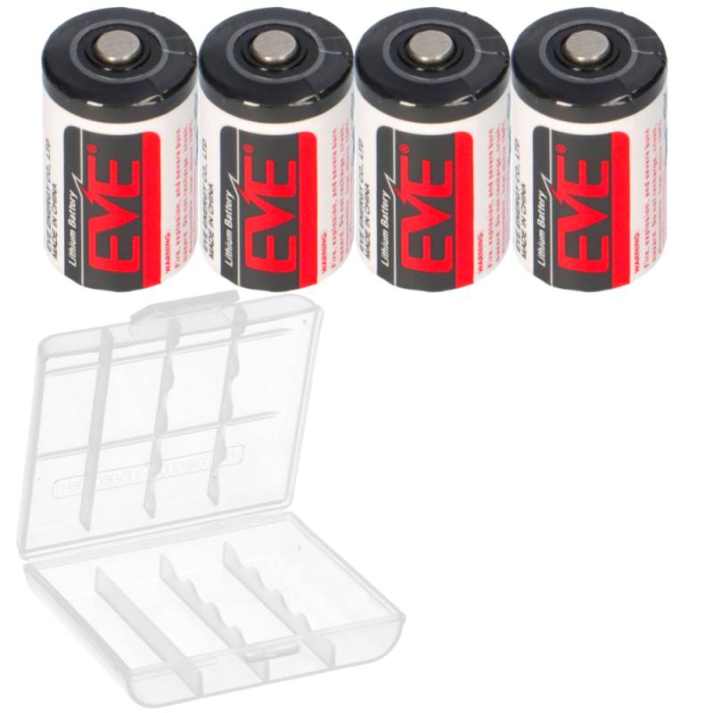 4x EVE Lithium 3,6V Batterie ER14250 1/2 AA ER 14250 + Box von EVE