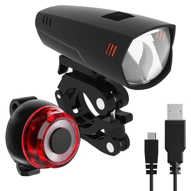 Absina LED Fahrradlicht Set Akku abnehmbar - StVZO Fahrrad Licht regenfest von Absina