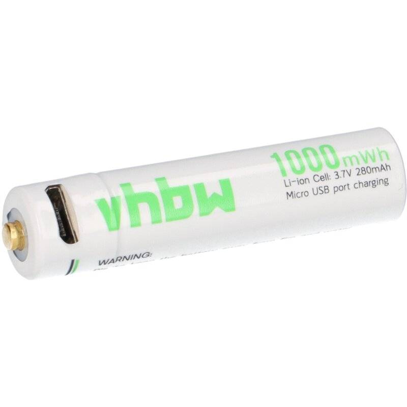 Akku AAA mit Micro USB Anschluss 3,7V 280mAh LiIon von Verschiedene