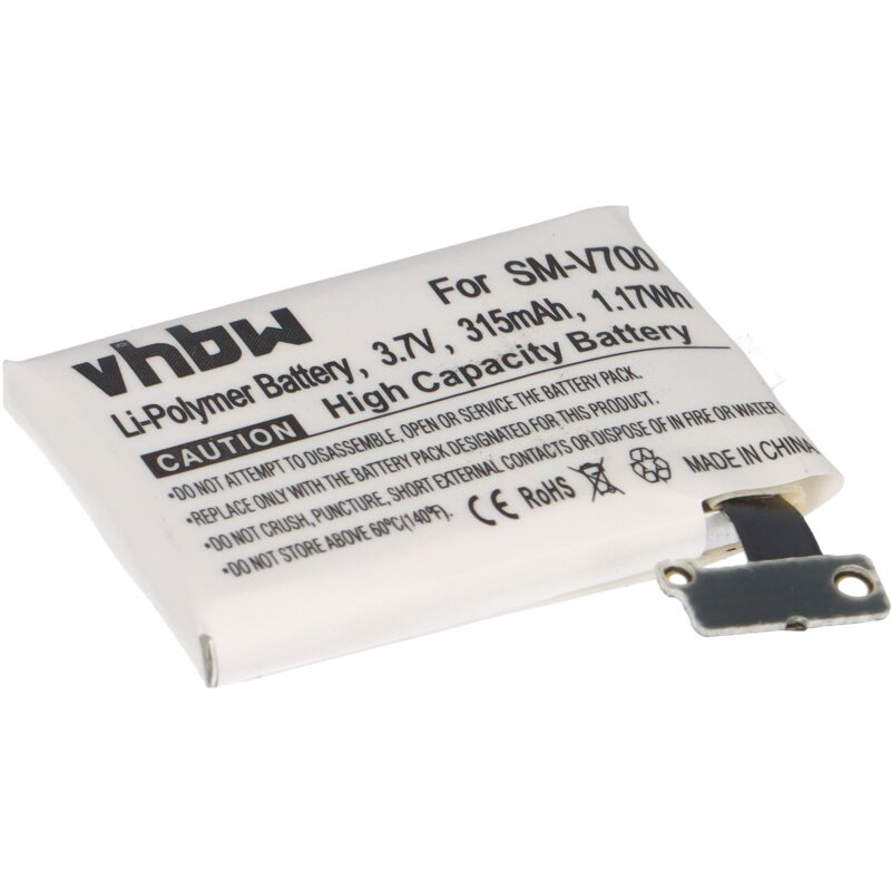 Akku kompatibel Samsung SmartWatch Gear 1, SM-V700 315mAh Akku kompatibel Samsung SmartWatch Gear 1, SM-V700 315mAh von Verschiedene