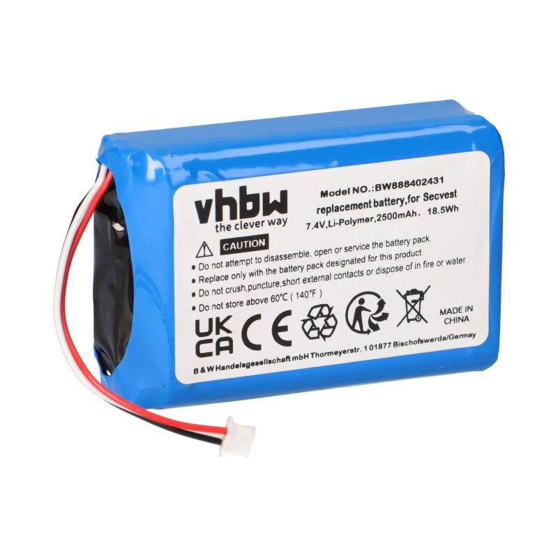 Akku passend für FUBT50000 ABUS Secvest 7.4V Li-Polymer 2500mAh von Verschiedene