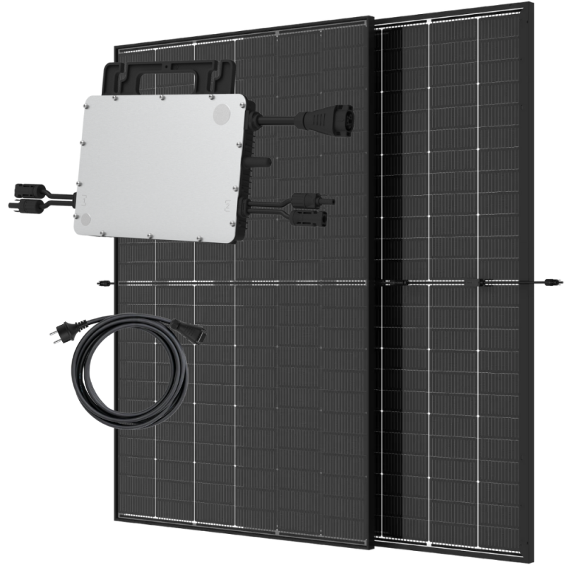 Balkonkraftwerk Set 870Wp 2xTrina Solar Modul HMS-800W-2T Wechselrichter Bifazial von Verschiedene