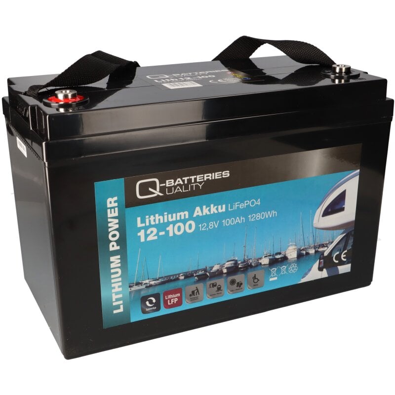 Q-Batteries LiFePO4 Akku 12-100 12,8V 100Ah 1280Wh mit Bluetooth von Verschiedene