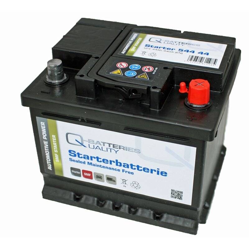 Q-Batteries Starterbatterie 544 44 Q44 12V 44Ah 440A, wartungsfrei von Verschiedene