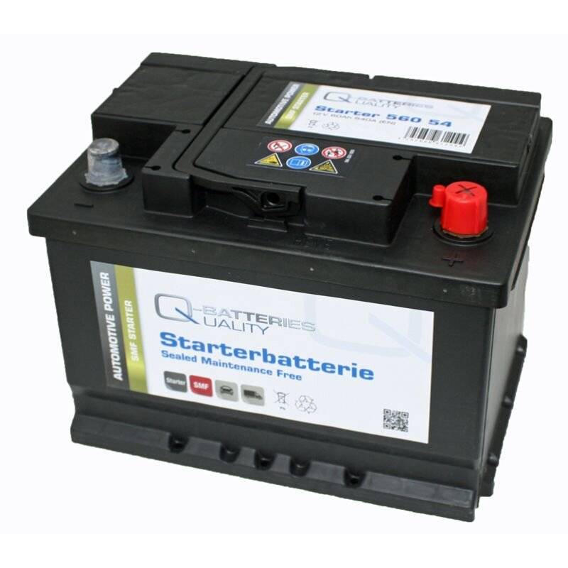 Q-Batteries Starterbatterie 560 54 Q60 12V 60Ah 540A, wartungsfrei von Verschiedene