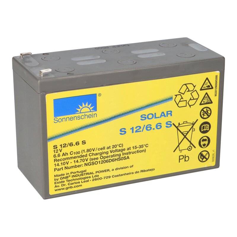 Sonnenschein Blei-Akku Solar S12/6,6S Pb 12V / 6,6Ah von Sonnenschein / Exide