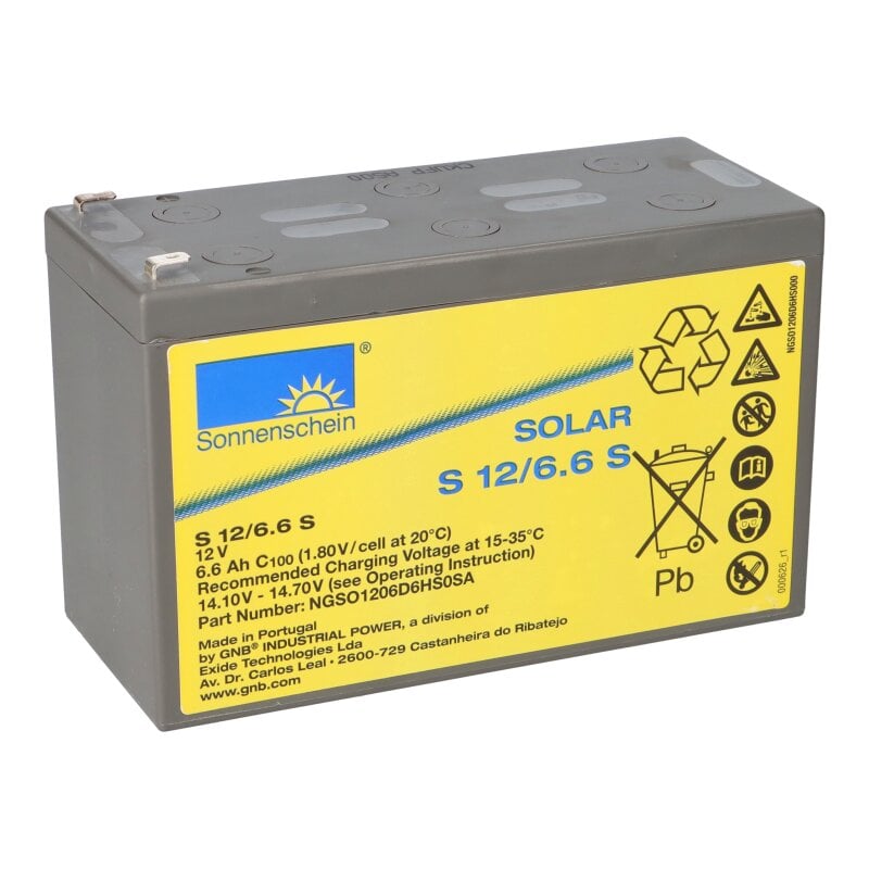 Sonnenschein Blei-Akku Solar S12/6,6S Pb 12V / 6,6Ah von Sonnenschein / Exide