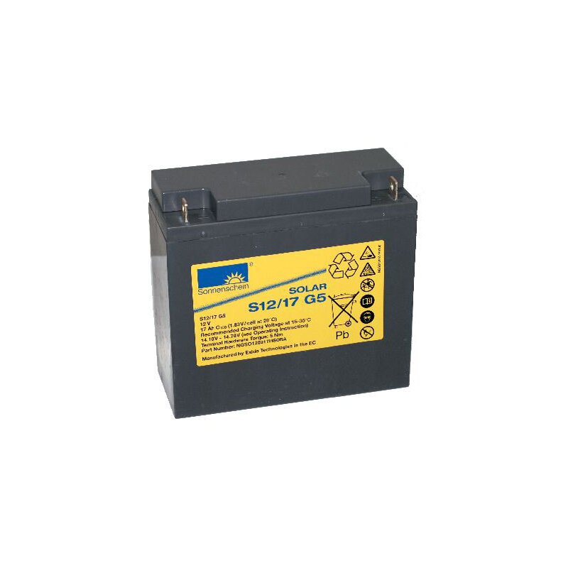 Sonnenschein Blei-Akku Solar S12V/17AHG5 Pb 12V / 17Ah Sonnenschein Blei-Akku Solar S12V/17AHG5 Pb 12V / 17Ah von Sonnenschein / Exide