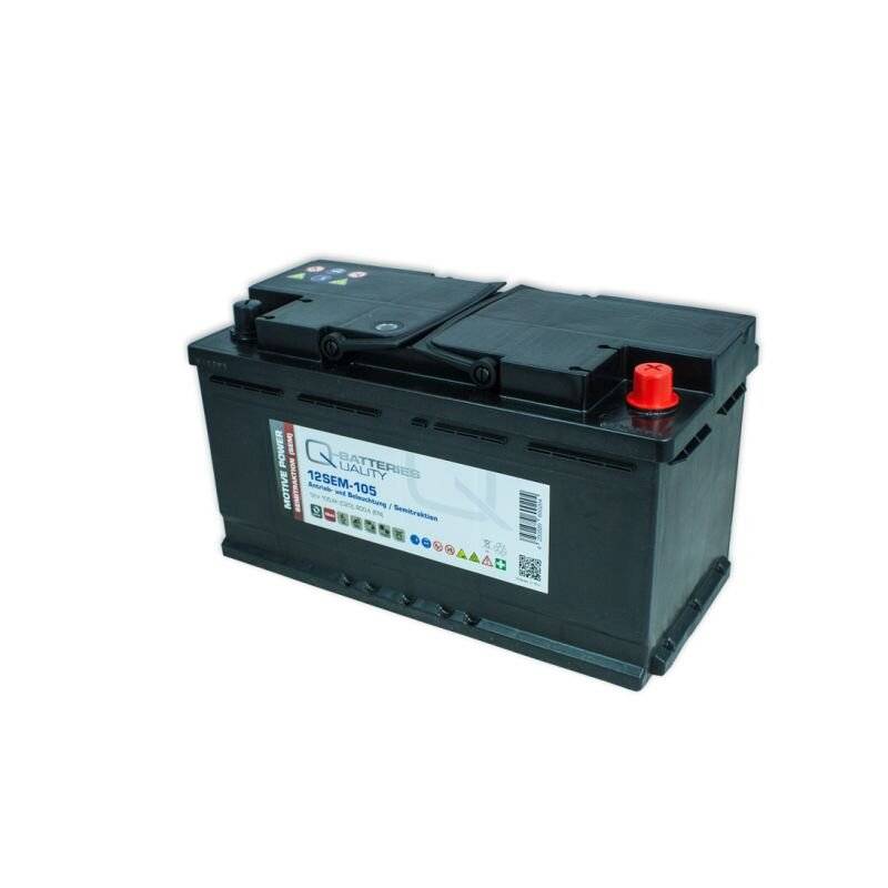 Versorgungsbatterie 12V 105Ah Solar Wohnmobil Boot Mover Schiff Batterie 100AH kompatibel zu FF 12 080 1, 957 51, 957 52, LFD90 von Verschiedene