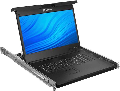 Vertiv Avocent Local Rack Access - KVM-Konsole mit KVM-Switch - 16 Anschlüsse - USB - 47cm (18.5) - Rack - einbaufähig - 1366 x 768 - 250 cd/m² - VGA - 1U (LRA185KMM16D-205) von Vertiv