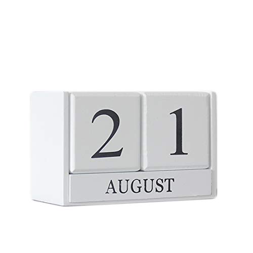 Verve Jelly Kalender Block, Holz Perpetual Schreibtisch Kalender Desktop Holzblock Ewiger Kalender Home Office Dekoration, weiße Farbe Verve Jelly Kalender Block, Holz Perpetual Schreibtisch Kalender Desktop Holzblock Ewiger Kalender Home Office Dekoration, weiße Farbe von Verve Jelly