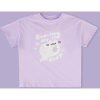 Pusheen Boo-ing My Best Women's Cropped T-Shirt - Lilac - XS - Flieder von VeryNeko