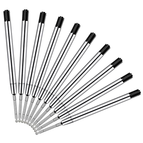 Vesaneae 10 × Kugelschreibermine, mittlere Strichstärke, Universalminen, Kugelschreibermine, mittlere Spitze 1,0 mm (schwarz) von Vesaneae