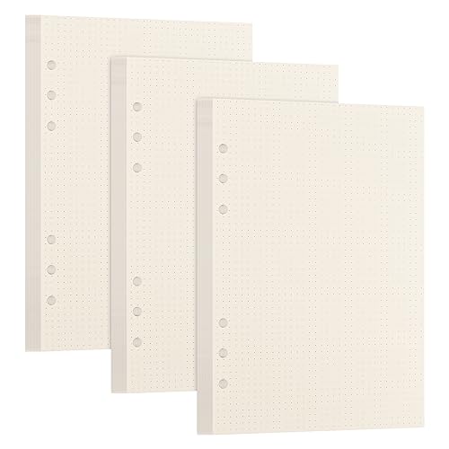 Vesaneae 240 Blätter/480Seiten A5 Gepunktet Papier Refill Paper, 6 Löcher Nachfüllpapier, A5 Ordner Notizen Organizer Planer, Nachfüllpapier für Binder Notizbuch, Tagbuch, Malerei (Gepunktet) von Vesaneae