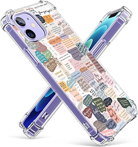 Schutzhülle mit Bibelversen für iPhone 12, christliche Jesus-Zitate, trendige weiche TPU-Schutzhülle, kompatibel mit iPhone 12 Schutzhülle mit Bibelversen für iPhone 12, christliche Jesus-Zitate, trendige weiche TPU-Schutzhülle, kompatibel mit iPhone 12 von Vesidurt