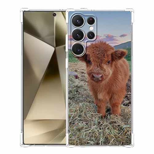 Vesidurt Highland Cattle Schutzhülle für Samsung Galaxy S24 Ultra, niedliches Kuhmuster, trendige, weiche TPU-Stoßfängerhülle für Galaxy S24 Ultra Vesidurt Highland Cattle Schutzhülle für Samsung Galaxy S24 Ultra, niedliches Kuhmuster, trendige, weiche TPU-Stoßfängerhülle für Galaxy S24 Ultra von Vesidurt