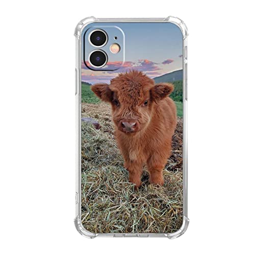 Vesidurt Highland Pampa Kuh Hülle für iPhone 11, niedliches Baby-Kuh-Muster für Damen und Herren, trendige, weiche TPU-Schutzhülle für iPhone 11, VESIP11_22 von Vesidurt