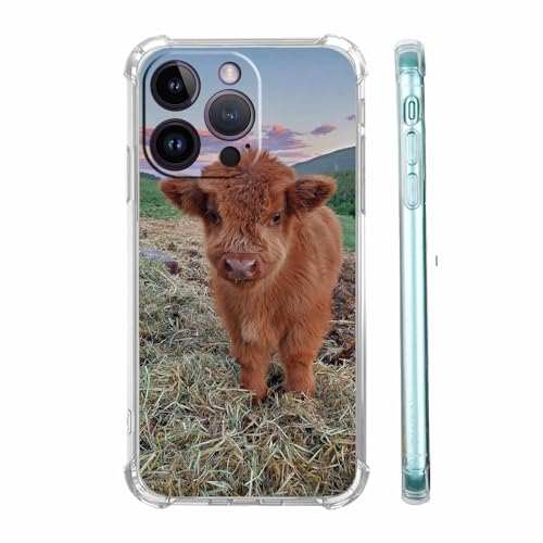 Vesidurt Highland Schutzhülle für iPhone 15 Pro, niedliches Kuh-Design, trendig, weiches TPU, für iPhone 15 Pro, Pampa-Kuh-Design Vesidurt Highland Schutzhülle für iPhone 15 Pro, niedliches Kuh-Design, trendig, weiches TPU, für iPhone 15 Pro, Pampa-Kuh-Design von Vesidurt