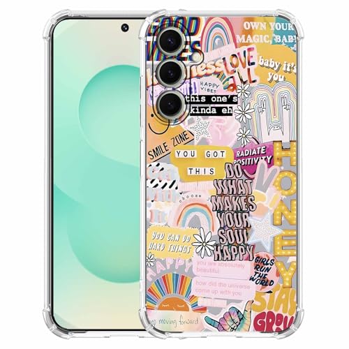 Vesidurt Positive Quotes Collage Schutzhülle für Samsung Galaxy S25, Hippie Indie ästhetisches Muster, einzigartige, weiche TPU-Stoßdämpferhülle für Galaxy S25 Vesidurt Positive Quotes Collage Schutzhülle für Samsung Galaxy S25, Hippie Indie ästhetisches Muster, einzigartige, weiche TPU-Stoßdämpferhülle für Galaxy S25 von Vesidurt