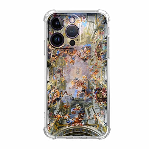 Vesidurt Renaissance Art für iPhone 14 Pro Hülle, ästhetische europäische Malerei Hülle für Männer und Frauen, einzigartige weiche TPU-Bumperhülle, kompatibel mit iPhone 14 Pro von Vesidurt