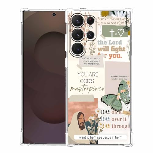 Vesidurt Schutzhülle für Samsung Galaxy S25 Ultra, christliche Bibelvers-Collage, trendige, weiche TPU-Schutzhülle, kompatibel mit Galaxy S25 Ultra Vesidurt Schutzhülle für Samsung Galaxy S25 Ultra, christliche Bibelvers-Collage, trendige, weiche TPU-Schutzhülle, kompatibel mit Galaxy S25 Ultra von Vesidurt
