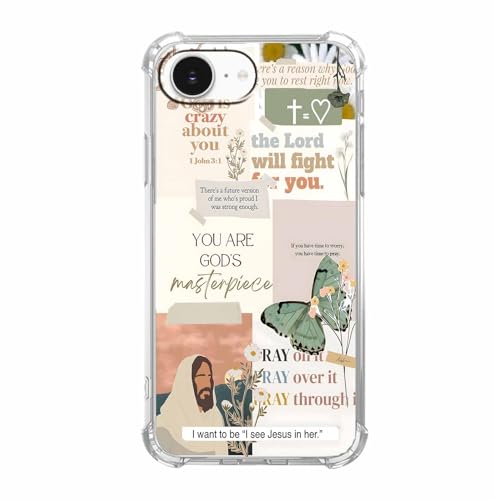 Vesidurt Schutzhülle für iPhone 16e, christliche Bibelvers-Collage, trendige, weiche TPU-Schutzhülle, kompatibel mit iPhone 16e Vesidurt Schutzhülle für iPhone 16e, christliche Bibelvers-Collage, trendige, weiche TPU-Schutzhülle, kompatibel mit iPhone 16e von Vesidurt
