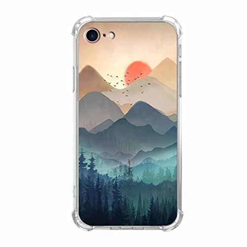 Vesidurt Mountain Sunset Schutzhülle für iPhone 7/8/SE, Motiv: Natur, Wildnis, Landschaft, für Damen und Herren, weiche TPU-Schutzhülle Vesidurt Mountain Sunset Schutzhülle für iPhone 7/8/SE, Motiv: Natur, Wildnis, Landschaft, für Damen und Herren, weiche TPU-Schutzhülle von Vesidurt